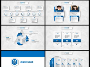 蓝色主题商务活动策划PPT模板 一站式项目策划与公关服务方案